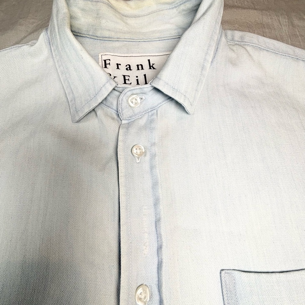 Frank & Eileen‎ Luke Shirt Chambray Button Up Men’s Small Blue - Picture 12 of 16